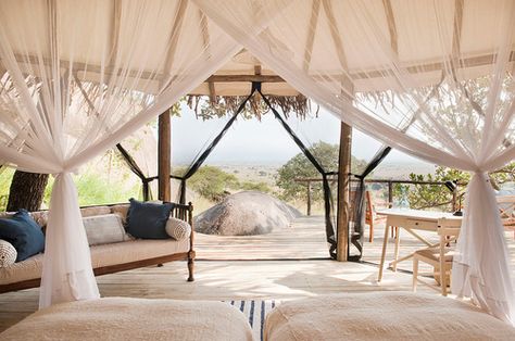 Bush chic at Lamai Serengeti, Tanzania Run African Lodge, African Lodges, Africa Honeymoon, Tan Aesthetic, Bush Lodge, Safari Camp, Luxury Safari Lodge, Tent House, Tanzania Travel