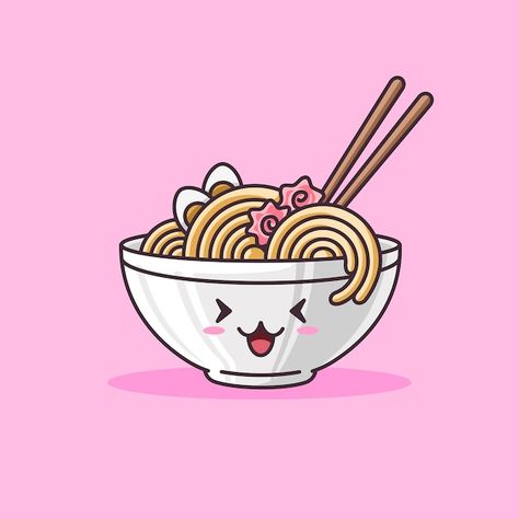 Kawaii ramen noodle bowl asia food Cute Ramen Drawing, Eating Ramen Drawing, Bowl Of Ramen Illustration, Ramen Art Cute, Kawaii Noodles Ramen, Kawaii Ramen, Ramen Noodle Bowl, Ramen Noodle, Noodle Bowl