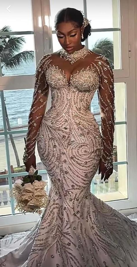 Wedding Dress Ruffle, Long Sleeve Mermaid Wedding Dress, Wedding Dress Mermaid, Glam Wedding Dress, Couture Wedding Dress, Chess King, Nola Wedding, Classy Wedding Dress, Stylish Wedding Dresses