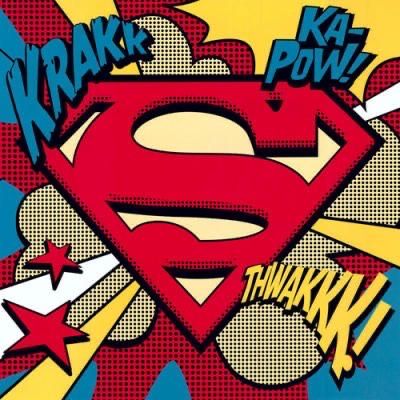 Superman Pop Art, Comic Superman, Superman Art, Comic Poster, Superman Logo, Pop Art Comic, Roy Lichtenstein, Dc Comic, Art Pop