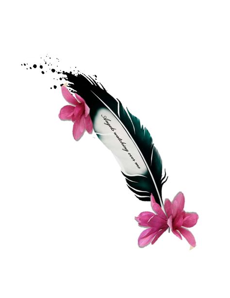 My next tattoo - Magpie feather  Magnolias, in memory of Pop  Nam :) Feather And Flower Tattoo, Tattoo Magpie, Magpie Feather, Magpie Tattoo, Plumeria Tattoo, Text Tattoo, Dad Tattoos, Memorial Tattoo