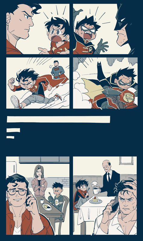 Robin Art, Super Sons, Superman X Batman, Univers Dc, Batman Funny, Batman Comic Art, Dc Comics Artwork, Batman And Robin, Batman Family