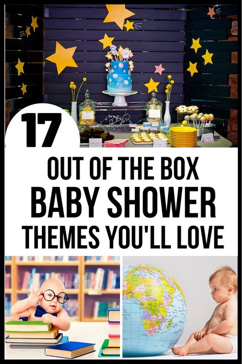 Want something different? Try these unique baby shower themes that you haven't heard of yet! This list of baby shower ideas will help you plan the best shower ever. #babyshower #babyshowerthemes #babyshowerparty #themedshower #partyideas Non Themed Baby Shower Ideas, Unique Baby Shower Games Creative, Unique Baby Shower Themes Target, Art Baby Shower Theme, Best Baby Shower Ideas, Third Baby Shower Ideas, Unusual Baby Shower Themes, Evening Baby Shower Ideas, Cool Baby Shower Themes