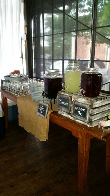 Beverage station, wedding Beverage Station Wedding, Reception Drink Station, Beverage Station, Reception Drink, Drink Station, Sunflower Wedding, Event Catering, Rehearsal Dinner, Rehearsal Dinners