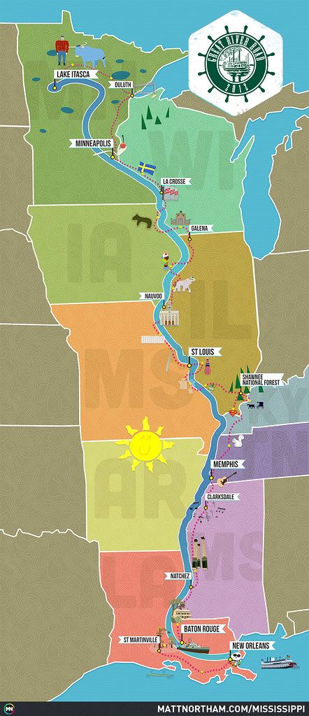 Great River Road Trip, Great River Road, Auto Illustration, Road Trip Map, Road Trip Places, Rv Road Trip, Road Trip Routes, Great River, River Road