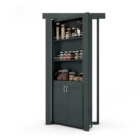 I just found this on AliExpress: NZ$447.30 | Modern Push Hidden Door For Hotels Villa House Aluminium Frame Secret Hidden Bookcase Door Murphy Door Pantry, Spice Rack Door, Hidden Bookcase Door, Hidden Bookcase, Shaker Cabinet Doors, Murphy Door, Rack Shelves, Hidden Pantry, Bookcase Door