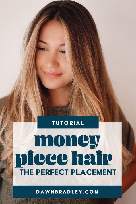 Money piece mistakes that hairstylists make and how not to make these mistakes! We are sharing the biggest mistakes we see stylists making when creating bold money piece hair on the blog. Learn how to avoid the bleached bang, how to fix your technique and save your client’s time and money by using this foil placement technique. These 6 tips are going to help you create stunning face framing highlights. | money piece technique | foilyage tutorial | money piece balayage #hairtutorial How To Dye Your Own Money Piece, Beige Blonde Hair With Money Piece, Face Frame Highlight Placement, How To Bleach Money Piece, Face Framing Highlights How To, Face Framing Highlights Tutorial, Money Piece Hair Placement, How To Do Face Framing Highlights, Diy Face Frame Highlights