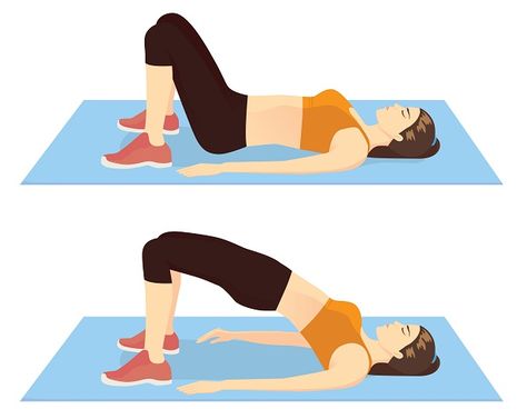 Bridges - good floor exercises Exercise To Reduce Hips, Isometric Exercises, Bridge Workout, Lower Body Muscles, Latest Workout, Names List, Reduce Hips, Floor Exercises, Hip Muscles