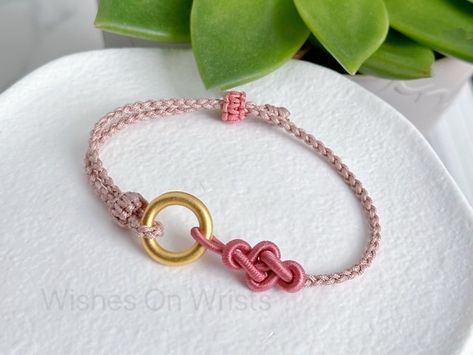 WishesOnWrists - Etsy UK Knot Bracelet Gold, Chinese Knot Bracelet, Chinese Bracelet, Gold Knot Bracelet, Jewelry Making Cord, Blessing Bracelet, Traditional Culture, Chinese Jewelry, Red String Bracelet