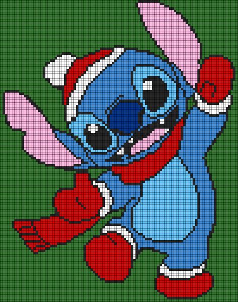 Pixel Art Noel, Stitch Pics, Modele Pixel Art, Disney Cross Stitch Patterns, Christmas Santa Hat, Pixel Crochet, Embroidery Sampler, Cross Stitch Christmas Ornaments, Tapestry Crochet Patterns