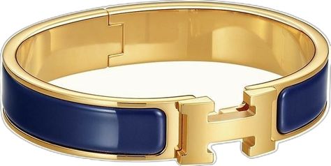 Hermés Clic H Bangle - $ 795,00 Hermes Clic H Bracelet Blue, Hermes Jewellery, Hermes H Bracelet, Hermes Bangle, Hermes Bracelet, Hermes Jewelry, Luxe Jewelry, Bracelet Blue, Blue Bracelet