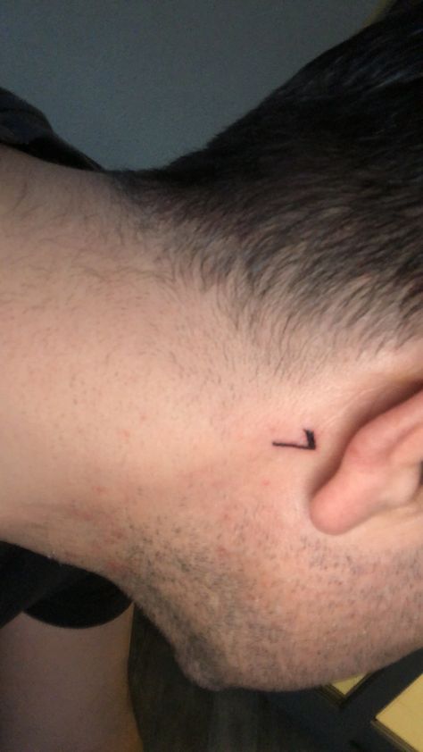 7 Tattoo Behind Ear, Tiny Tattoo Men, Small Behind The Ear Tattoo Ideas Men, Number 7 Tattoo Design, 7 Tattoo Number Design, Number 7 Tattoo, Kundalini Tattoo, Seven Tattoo, Piercing And Tattoo