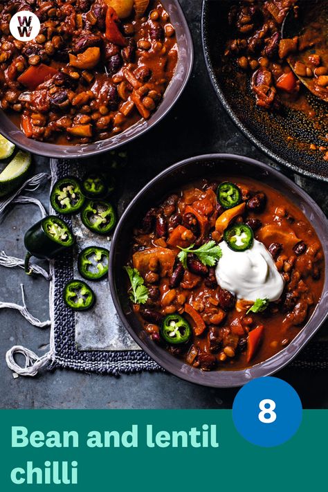 Chilli Healthy, Lentil Chilli, How To Make Beans, Uk Recipes, Beautiful Food Photography, Balsamic Chicken, Healthy Recipies, Vegetable Puree, Lentil Recipes