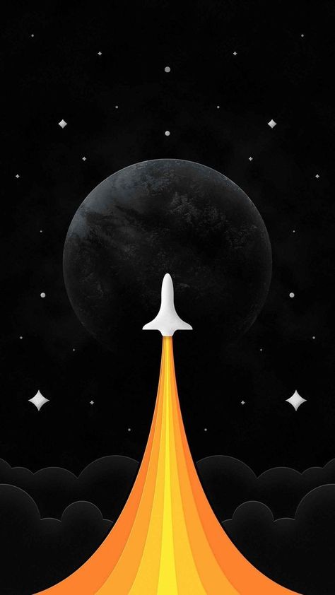 Black Space Wallpaper, Rocket Wallpaper, Astronaut Art, Space Wallpaper, Ipad Wallpapers, Space Illustration, Minimal Wallpaper, Wallpaper Space, Art Wallpaper Iphone