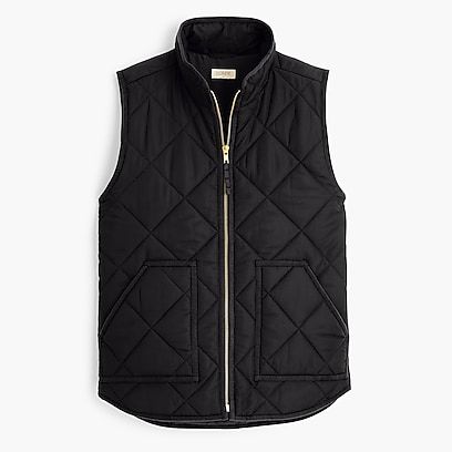 J.Crew Mercantile quilted puffer vest with eco-friendly Primaloft® Dressing Like A Lady, Clothing Shopping List, Style A Scarf, Bad Clothes, Layering Basics, Jcrew Vest, Preppy Fall Outfits, Girl Outfit Ideas, Clothing Subscription