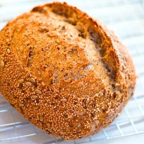 Healthy Sourdough Bread Recipe: High Protein, High Fiber! | MerryBoosters Healthy Sourdough Bread, High Fiber Bread Recipe, Protein Bread Recipe, Protein Bread Recipes, High Protein Muffins, High Protein High Fiber, High Fiber Low Carb, Fiber Bread, Making Sourdough Bread