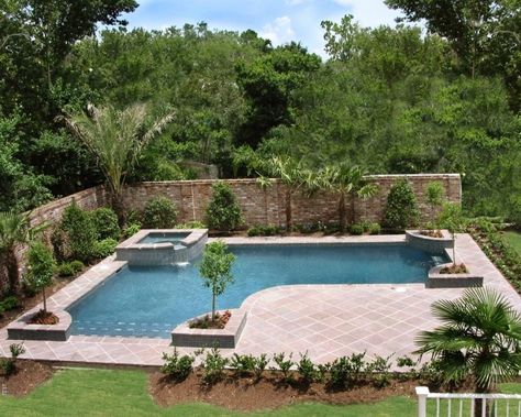 Poolside House, Backyard Pool Design, Inground Pool Designs, Villa Architecture, Inground Pool Landscaping, Small Swimming Pools, Modern Backyard Landscaping, Backyard Pool Landscaping, Modern Backyard