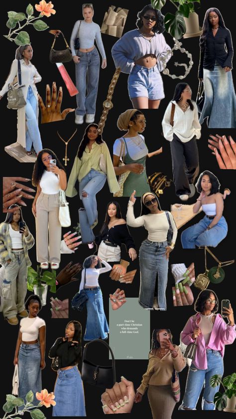 90s fashion, modest fashion, summer outfits l, aesthetic outfits, 90s aesthetic, Jean skirts, cute black girl outfits, outfits to take to school. Earthy Outfits, Corporate Outfits, Swag Outfits For Girls, Classy Casual Outfits, Classy Casual, Swag Outfits, Stylish Fashion, Aesthetic Outfits, Cute Casual Outfits