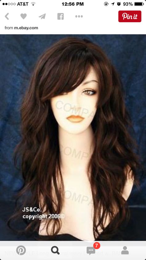 Haircut Inspiration, Long Hair With Bangs, Side Bangs, Hair Color And Cut, Trendy Hair, Long Layered Hair, Long Wavy Hair, Haircuts For Long Hair, Long Hair Cuts