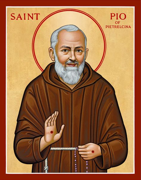 Monastery Icons, St Pio Of Pietrelcina, Christian Icons, Images Of Christ, Catholic Images, Religious Images, Religious Icons, Catholic Prayers, Catholic Art