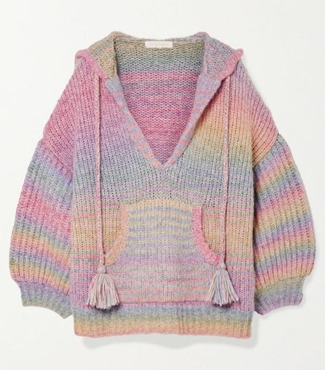 Crochet Hoodie, Rainbow, Crochet, Pink, Color