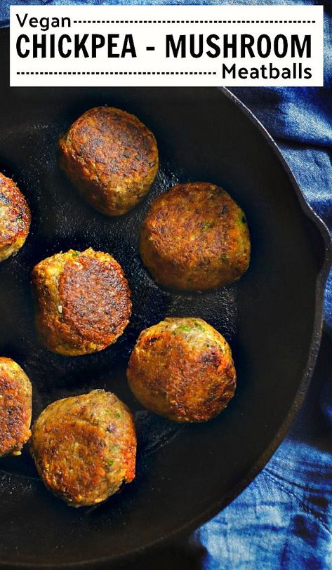 Vege Meatballs, Mushroom Balls, Chickpea Mushroom, Chickpea Balls, Mushroom Vegan, Mushroom Meatballs, Vegan Meatballs, Vegan Chickpea, Vegan Mushroom