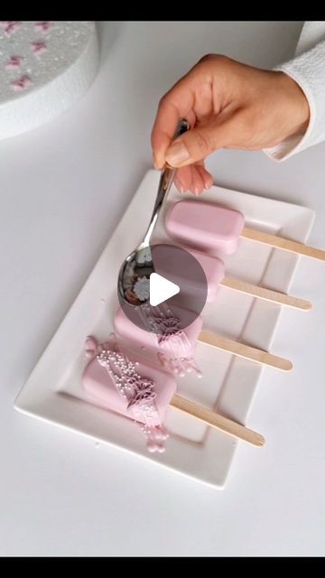 Cakesicles Ideas For Birthday, Cake Popsicles Ideas, Birthday Cakesicles, Cakesicles Ideas, Pink Chocolate, Cake Tutorial, Pink Butterfly, May 7, Birthday