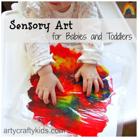 Baby Art Activities, Art For Babies, Baby Sensory Play, Baby Art Projects, Sensory Activities Toddlers, Sensory Art, Toddler Activity, Easy Arts And Crafts, Kids Sensory