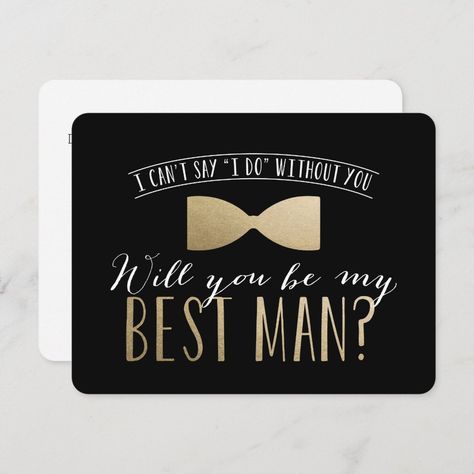 Will you be my Best Man? | Groomsmen Invitation Be My Best Man, Groomsmen Invitation, Be My Groomsman, Bridal Party Proposal, Ring Bearer, Maid Of Honor, Sign Poster, A Good Man, Bridal Party