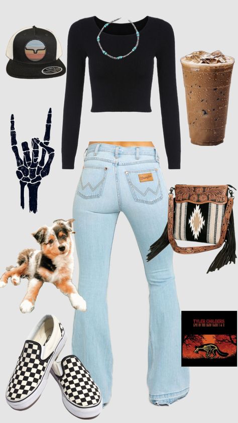 Everyday Cowgirl Outfits, County Fits, Punchy Western Outfits, Rodeo Fits, Shuffles Outfits, Aesthetic Cowgirl, Punchy Outfits, Disney Outfits Women, Western Girl Outfits