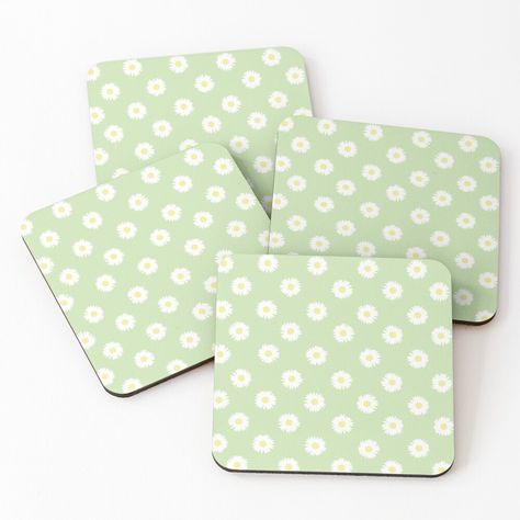 Green Pastel Aesthetic, Pastel Green Background, Flower Cottagecore, Green Pastel, Aesthetic Cute, Pastel Green, Coasters Set, Pastel Aesthetic, Green Backgrounds