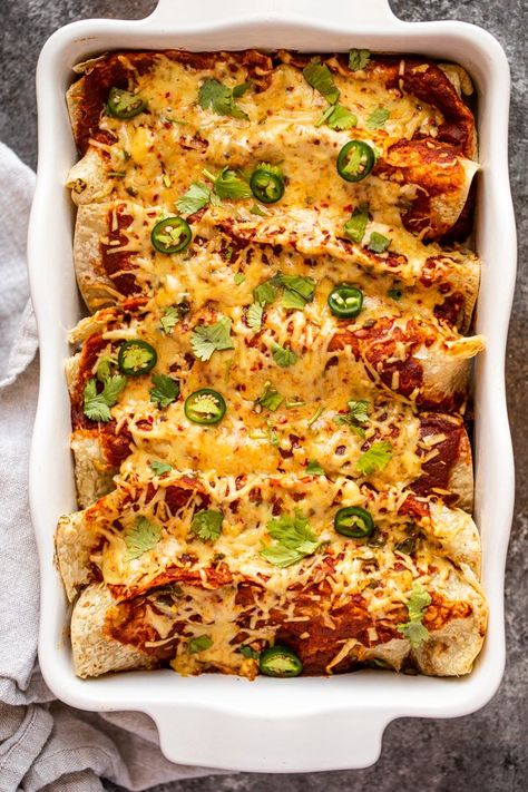 Venison Enchiladas - Miss Allie's Kitchen Deer Meat Enchiladas, Venison Mexican Recipes, Recipes For Deer Burger, Venison Enchilada Recipe, Dinner Recipes With Deer Meat, Ground Bear Meat Recipes, Deer Meat Dinner Ideas, Deer Enchiladas, Recipes With Ground Deer Meat