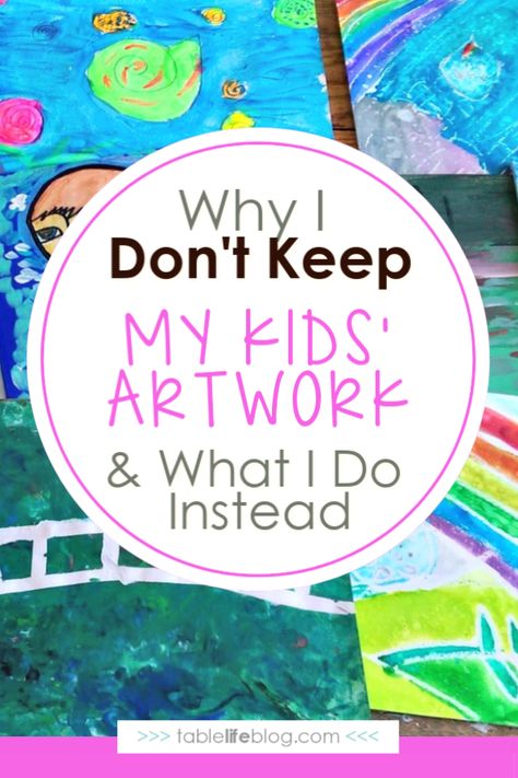 Confession time: my kids spend tons of time working on art, but I don't always keep my kids' artwork. Here's why I don't keep it and what I do instead.  #homeschooling #homeschoolart #kidsart #homeschoolparents #ihsnet Save Kids Artwork, Homeschool Art Projects, Kids Collage, Well Educated, Childrens Artwork, Kids Memories, Homeschool Art, I Don't Always, Kids Artwork