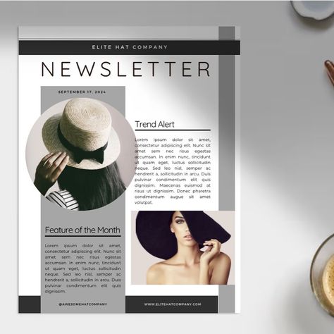 Newsletter Design Layout Templates, Newsletter Design Layout, News Letters, Newsletter Examples, Company Newsletter, Newsletter Template, Newsletter Design, Layout Template, Canva Templates