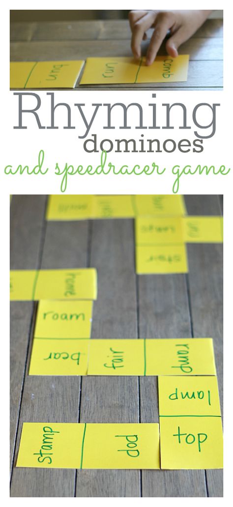 Make your own rhyming dominoes and work on that super important literacy skill at home. Rhyming Games, Literacy Centres, Dominoes Game, Rhyming Activities, Literacy Games, Reading Games, Sight Word Games, Phonological Awareness, Teaching Literacy