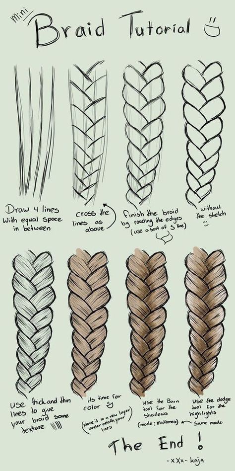 How To Draw Hair Step By Step, Draw Braids, How To Draw Braids, Dancing Drawings, Fashion Drawing Sketches, Body Drawing Tutorial, Drawing Examples, Cool Pencil Drawings, Sketchbook Drawings