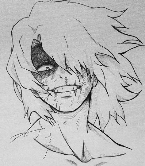 Shigaraki Tomura Drawing Sketch, Shigaraki Tomura Sketch, How To Draw Shigaraki, Anime Sketch Face, Shigaraki Tomura Drawing, Mha Drawings Pencil, Shigaraki Sketch, My Hero Academia Sketches, Shigaraki Drawing