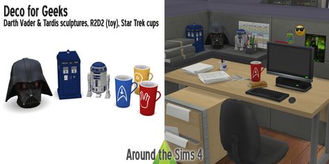 Around the Sims 4 | Custom Content Download | 2017 Advent Calendar Gifts Sims 4 Controls, Around The Sims 4, The Sims 4 Custom Content, Calendar Gift, Advent Calendar Gifts, Sims 4 Clutter, Star Wars Decor, Geek Decor, Custom Pc