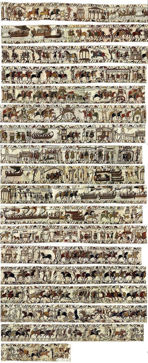 Bayeaux Tapestry, Battle Of Hastings, Mini Printables, Norman Conquest, Stem Stitch, Bayeux Tapestry, Empire Romain, William The Conqueror, English History