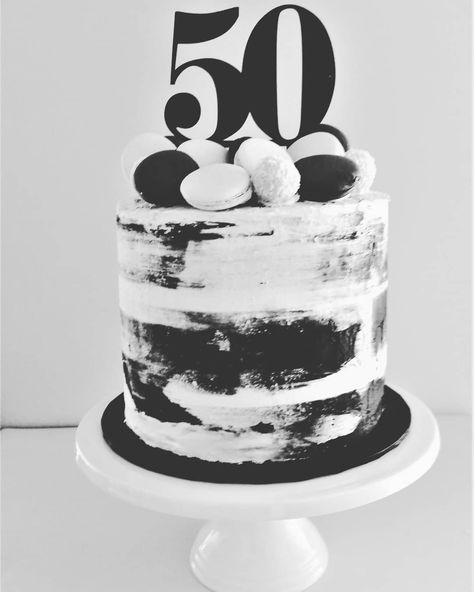 James Bond Cake, Black White Cakes, White Birthday Cakes, Raspberry Buttercream, Chocolate Raspberry Cake, White Cakes, 40th Birthday Cakes, 50th Birthday Cake, Double Barrel