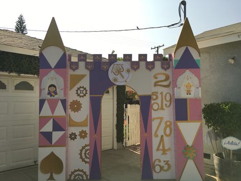 Small World Backdrop, Its A Small World Baby Shower Ideas, Its A Small World Party, It’s A Small World Birthday Theme, It's A Small World Decor, It’s A Small World Backdrop, Disney Its A Small World, Disney Party Decorations, Disney World Birthday