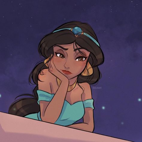 Alanna ☾ on Instagram: “🤨 🧞‍♂️ - Who’s your favorite Disney princess?? ✨ - #disney #disneyprincessart #aladdin #jasmine #fanart #princessjasmine…” Jasmine Fanart, Princess Jasmine Art, Jasmine Drawing, Jasmine Art, Aladdin Art, Birthday Drawing, Favorite Disney Princess, Aladdin Jasmine, Disney Queens