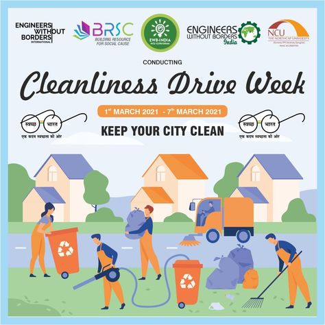 You must be the change you wish to see in the world" #EWB #Gurugram presents to you *' Cleanliness Drive Week'* from 1st March to 7th March 2021. Under this drive, all the members of the EWB NCU society will be visiting places to clean the spots. We hope that our small contribution to society will be helpful. #NCU #TheNorthCapUniversity #EWB #CleanlinessDrive Upcoming Events Design, City Clean, Events Design, Be The Change, The Change, Upcoming Events, Clean Up, You Changed, You Must