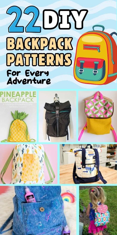 22 Creative Diy Backpack Patterns You Must Try Cloth Backpack Pattern, Sewing Projects Backpack, How To Make A Back Pack Diy Free Pattern, Simple Backpack Pattern Free, Free Backpack Sewing Pattern Pdf, Diy Backpack Pattern Free, Bag Templates Free, Free Backpack Sewing Pattern, Quilted Backpack Pattern