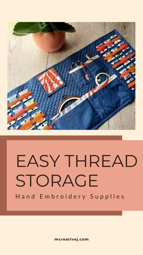 Try one of these embroidery thread storage solutions to keep your thread tangle free and easy to use. Embroidery Storage Ideas, Embroidery Thread Storage, Diy Embroidery Thread, Embroidery Storage, Thread Organization, Thread Storage, Easy Embroidery, Visible Mending, Embroidery Supplies