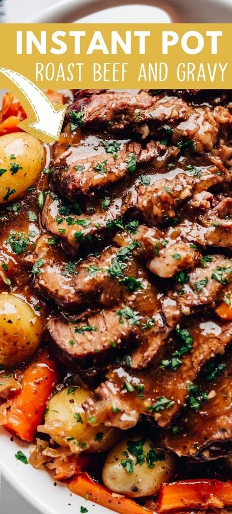 Roast Beef In The Instant Pot, Roast With Potatoes And Carrots Instapot, Instapot Roast Potatoes And Carrots, Chuck Roast Recipes Instant Pot Healthy, Pressure Luck Pot Roast, Instapot Beef Roast And Potatoes, Tender Pot Roast Instant Pot, Beef Chuck Roast Pressure Cooker, Insta Pot Roast Potatoes And Carrots