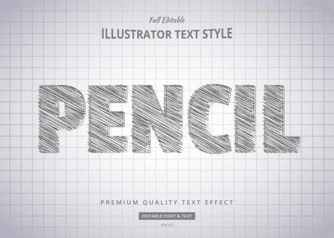 Pencil Font, Illustrator Text, Pencil Texture, Graffiti Text, Comic Text, Retro Text, Branding Social Media, Graffiti Alphabet, 3d Text Effect