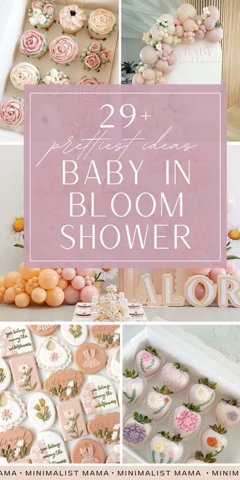 Searching for ideas for a 'Baby In Bloom' shower coming up? Get inspired with my list of ideas that are perfect for a floral baby shower! Wildflower Baby Shower Theme Decorations, Wildflower Themed Baby Shower Ideas, Baby Shower Wildflower Theme, Baby In Bloom Baby Shower Ideas, Wildflower Baby Shower Ideas, Bloom Baby Shower Ideas, Baby In Bloom Baby Shower Theme, Wildflower Baby Shower Decorations, Classy Baby Shower Ideas