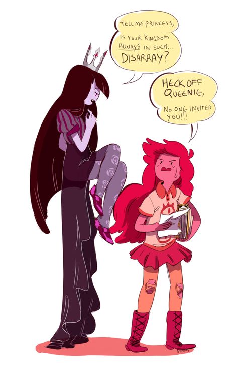 Adveture Time, Adventure Time Comics, Marceline And Princess Bubblegum, Marceline And Bubblegum, Adventure Time Cartoon, Adventure Time Marceline, Marshall Lee, Vampire Queen, Lesbian Art