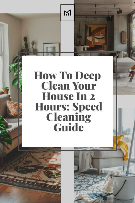 Discover how to deep clean your house quickly and efficiently in just 2 hours with this speed cleaning guide. Learn to prioritize high-traffic areas, streamline your cleaning tools, and employ multi-tasking techniques to tackle multiple rooms at once. This guide will help you focus on key tasks like dusting, vacuuming, and wiping surfaces to achieve a sparkling home in record time. How To Speed Clean Your House, Clean Your House In 2 Hours, Deep Clean Your House, How To Deep Clean Your House, Speed Cleaning Checklist, Clean Your House, Disinfectant Spray, Cleaning Techniques, Clean Space